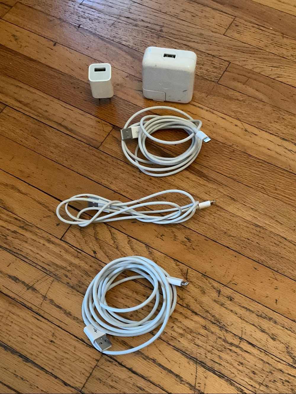 Apple White USB Charging Cables and Wall Adapters Kit
